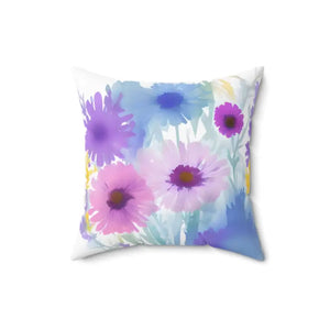 Polyester Square Pillow Pink Flowers Chic Home Decor - Dipaliz - Throw Pillows