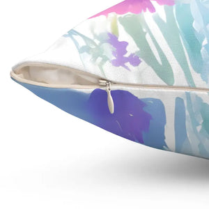 Polyester Square Pillow Pink Flowers Chic Home Decor - Dipaliz - Throw Pillows