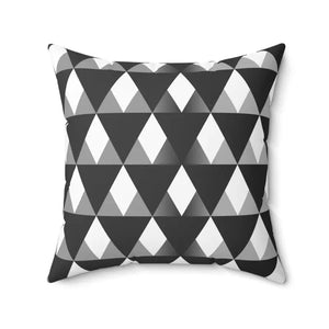 Polyester Square Pillow - Vibrant Triangular Pattern - Dipaliz - 20’’ × - Throw Pillows