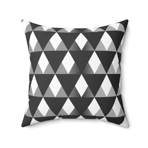 Polyester Square Pillow - Vibrant Triangular Pattern - Dipaliz - Throw Pillows