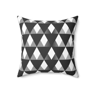 Polyester Square Pillow - Vibrant Triangular Pattern - Dipaliz - 18’’ × - Throw Pillows