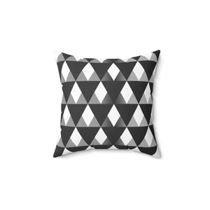 Polyester Square Pillow - Vibrant Triangular Pattern - Dipaliz - Throw Pillows