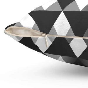 Polyester Square Pillow - Vibrant Triangular Pattern - Dipaliz - Throw Pillows