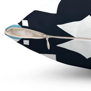 Polyester Square Pillow White Abstract Pattern Modern Luxury - Dipaliz - Throw Pillows