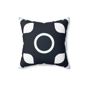 Polyester Square Pillow White Abstract Pattern Modern Luxury - Dipaliz - Throw Pillows