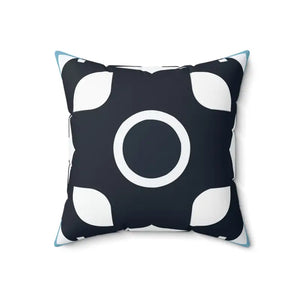 Polyester Square Pillow White Abstract Pattern Modern Luxury - Dipaliz - Throw Pillows