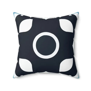 Polyester Square Pillow White Abstract Pattern Modern Luxury - Dipaliz - Throw Pillows
