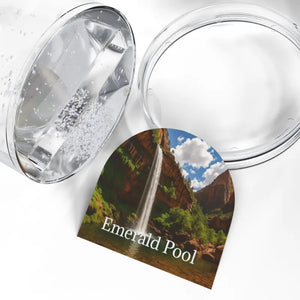 Sparkling Snow Globe Enchanted Waterfall Scene Serene Magic - Dipaliz - 3.5’’ × 3.4’’ - Globes