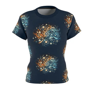 T-shirts - Snowflake Pattern Cut and Sew Polyester Tee - Dipaliz