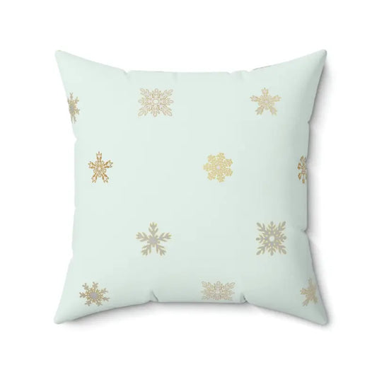 Cozy Snowflake Polyester Square Pillow for your Home Decor - 20’’ ×