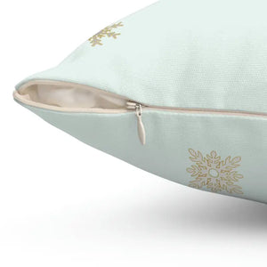 Snowflake Print Polyester Square Pillow - Cozy Winter Decor - Dipaliz - Throw Pillows