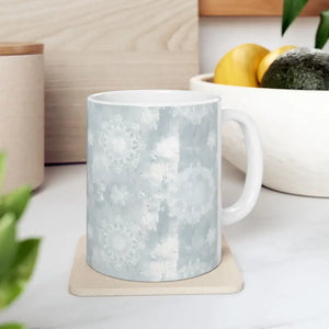 Snowflake Pattern Ceramic Mug - Winter Holiday Coffee Cup - Dipaliz - Mugs