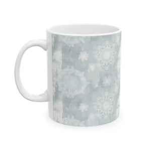 Snowflake Pattern Ceramic Mug - Winter Holiday Coffee Cup - Dipaliz - Mugs
