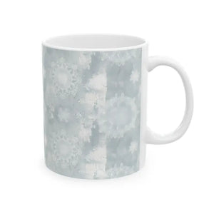 Snowflake Pattern Ceramic Mug - Winter Holiday Coffee Cup - Dipaliz - Mugs