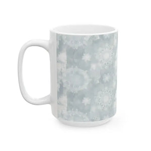 Snowflake Pattern Ceramic Mug - Winter Holiday Coffee Cup - Dipaliz - Mugs