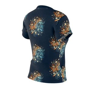 Elegant Snowflake Pattern Cut and Sew Tee Polyester - Dipaliz - T-shirts