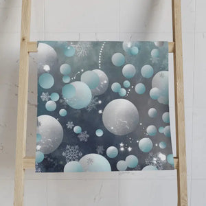 Snowflakes Abstract Hand Towel - Bathroom Decor Art - Dipaliz - White Base / 28’’ × 16’’ - Bath Towels