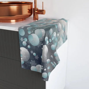 Snowflakes Abstract Hand Towel - Bathroom Decor Art - Dipaliz - White Base / 28’’ × 16’’ - Bath Towels
