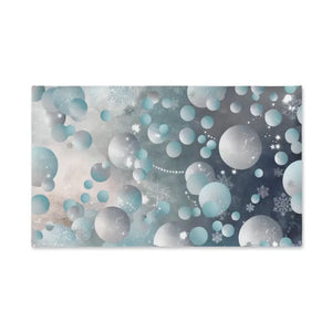 Snowflakes Abstract Hand Towel - Bathroom Decor Art - Dipaliz - White Base / 28’’ × 16’’ - Bath Towels