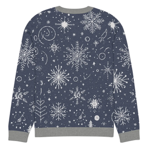 Chic Snowflake Knitted Crew Neck - Navy Winter - Dipaliz - Sweaters