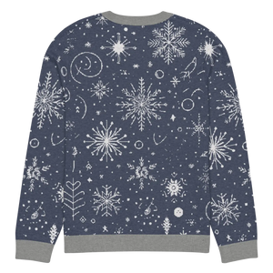 Chic Snowflake Knitted Crew Neck - Navy Winter - Dipaliz - Sweaters