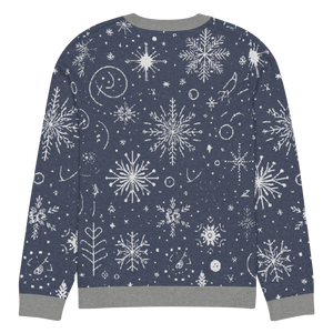 Chic Snowflake Knitted Crew Neck - Navy Winter - Dipaliz - Sweaters