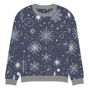 Chic Snowflake Knitted Crew Neck - Navy Winter - Dipaliz - Sweaters