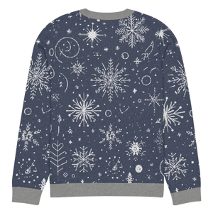 Chic Snowflake Knitted Crew Neck - Navy Winter - Dipaliz - Sweaters
