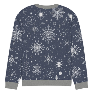 Chic Snowflake Knitted Crew Neck - Navy Winter - Dipaliz - Sweaters