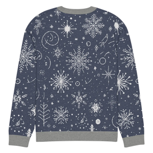 Chic Snowflake Knitted Crew Neck - Navy Winter - Dipaliz - Sweaters