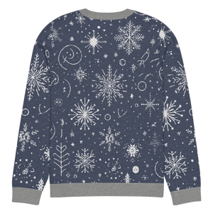 Chic Snowflake Knitted Crew Neck - Navy Winter - Dipaliz - Sweaters