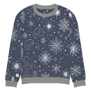 Chic Snowflake Knitted Crew Neck - Navy Winter - Dipaliz - Sweaters