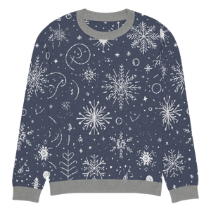 Chic Snowflake Knitted Crew Neck - Navy Winter - Dipaliz - Sweaters