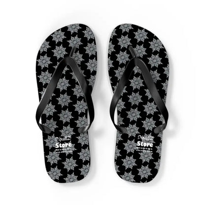 Catch the Summer Vibe with Snowflakes Flip Flops! - l / Black Sole Slippers