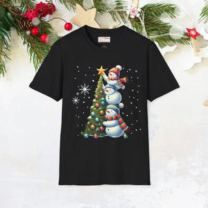 Cozy Christmas Tree T-shirt Women’s Fashion Holiday Tee - Dipaliz - Black / s - T-shirts