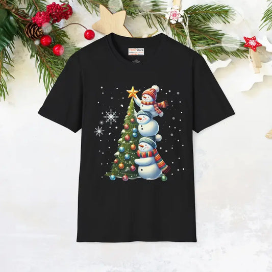 Cozy Christmas Tree Tee: Unisex Festive Comfort T-shirt - Black / s