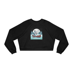 Cozy Wonderland Cropped Fleece Snowman Canoe Winter Dipaliz - Sweatshirts - s