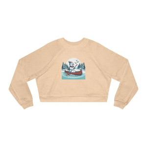 Cozy Wonderland Cropped Fleece Snowman Canoe Winter Dipaliz - Sweatshirts - s