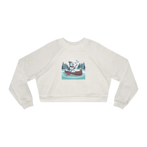 Cozy Wonderland Cropped Fleece Snowman Canoe Winter Dipaliz - Sweatshirts - s