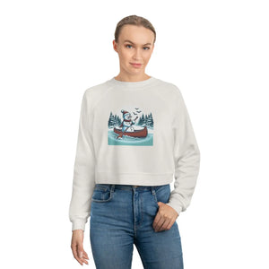 Cozy Wonderland Cropped Fleece Snowman Canoe Winter Dipaliz - Sweatshirts - s