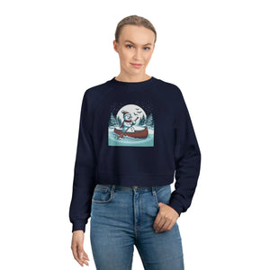 Cozy Wonderland Cropped Fleece Snowman Canoe Winter Dipaliz - Sweatshirts - s