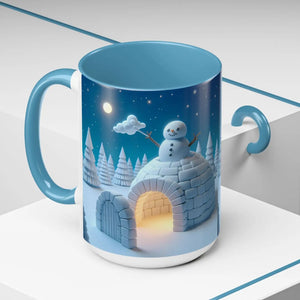 Whimsical Snowman Coffee Mug - Ceramic Gift - Dipaliz - Mugs