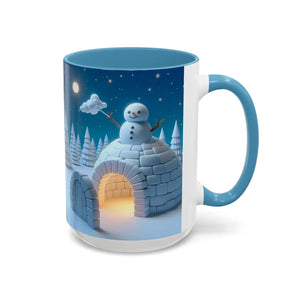 Whimsical Snowman Coffee Mug - Ceramic Gift - Dipaliz - Mugs