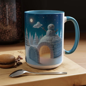 Whimsical Snowman Coffee Mug - Ceramic Gift - Dipaliz - Mugs
