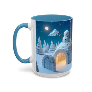 Whimsical Snowman Coffee Mug - Ceramic Gift - Dipaliz - Mugs