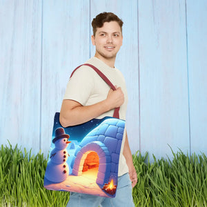 Snowman Tote Bag - Chill Winter Vibes - Dipaliz - Shopping Totes
