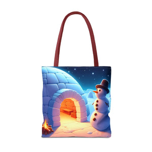 Snowman Tote Bag - Chill Winter Vibes - Dipaliz - Shopping Totes