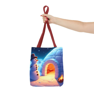Snowman Tote Bag - Chill Winter Vibes - Dipaliz - Shopping Totes