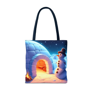 Snowman Tote Bag - Chill Winter Vibes - Dipaliz - Shopping Totes