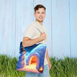Snowman Tote Bag - Chill Winter Vibes - Dipaliz - Shopping Totes